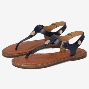 Tommy Hilfiger Bennia Navy Blue Thong Flat Sandals